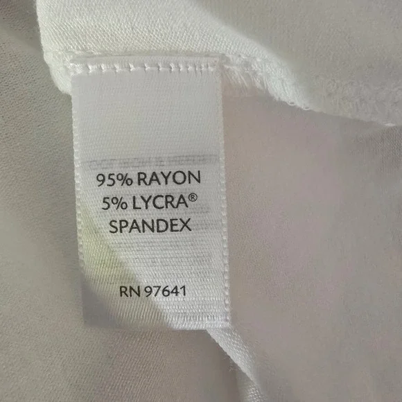 J.Jill White Stretch Long Sleeve Scoop Neck Top Tunic XL - Picture 5 of 5